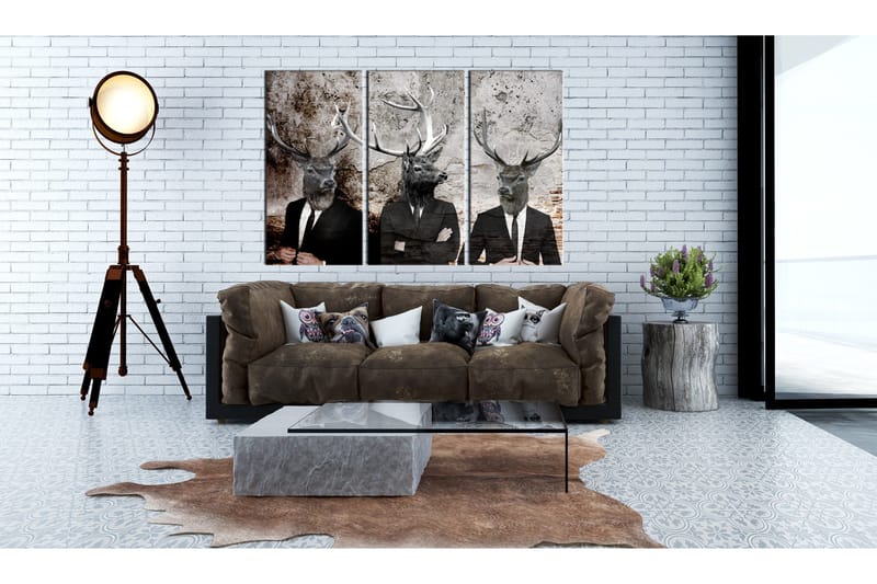 Tavla Deer In Suits 120x80 - Artgeist sp. z o. o. - Inredning & dekor - Tavlor & konst - Canvastavla