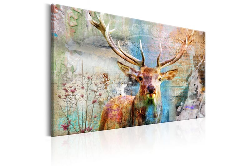 Tavla Deer on Wood 120x80 - Artgeist sp. z o. o. - Inredning & dekor - Tavlor & konst - Canvastavla