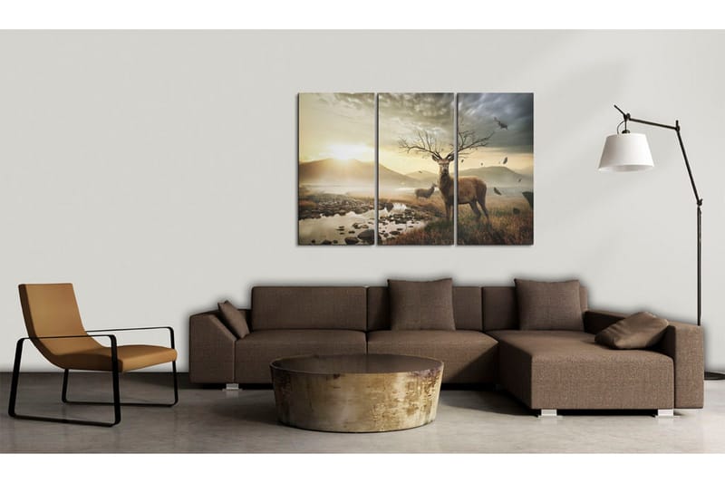 Tavla Deer with a tree-like antlers 90x60 - Artgeist sp. z o. o. - Inredning & dekor - Tavlor & konst - Canvastavla