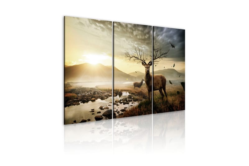 Tavla Deer with a tree-like antlers 90x60, Artgeist sp. z o. o.