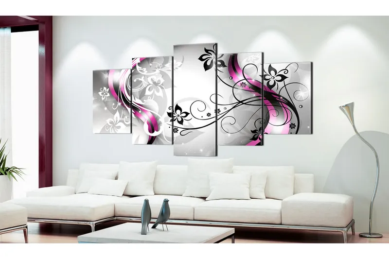 Tavla Delicate Elegance 100X50 Rosa|Vit - Artgeist sp. z o. o. - Inredning & dekor - Tavlor & konst - Canvastavla