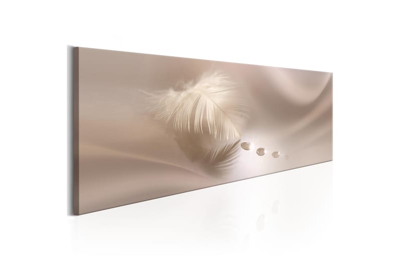 Tavla Delicate Feather 135X45 Beige - Artgeist sp. z o. o. - Inredning & dekor - Tavlor & konst - Canvastavla