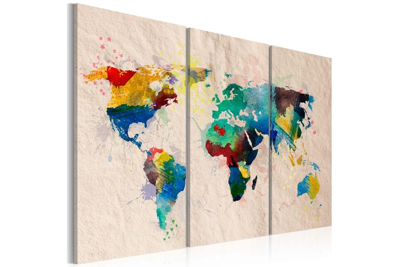Tavla Den Värld Av Färger Triptyk 60x40, Artgeist sp. z o. o.
