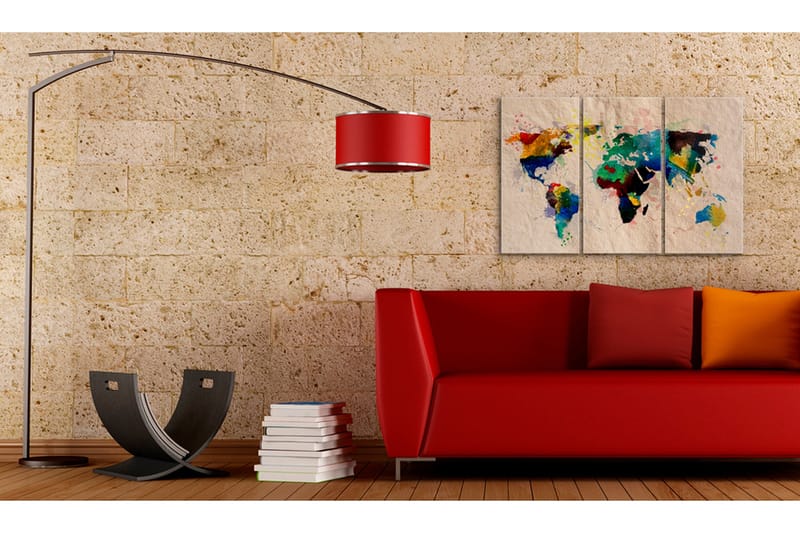 Tavla Den Värld Av Färger Triptyk 60x40 - Artgeist sp. z o. o. - Inredning & dekor - Tavlor & konst - Canvastavla