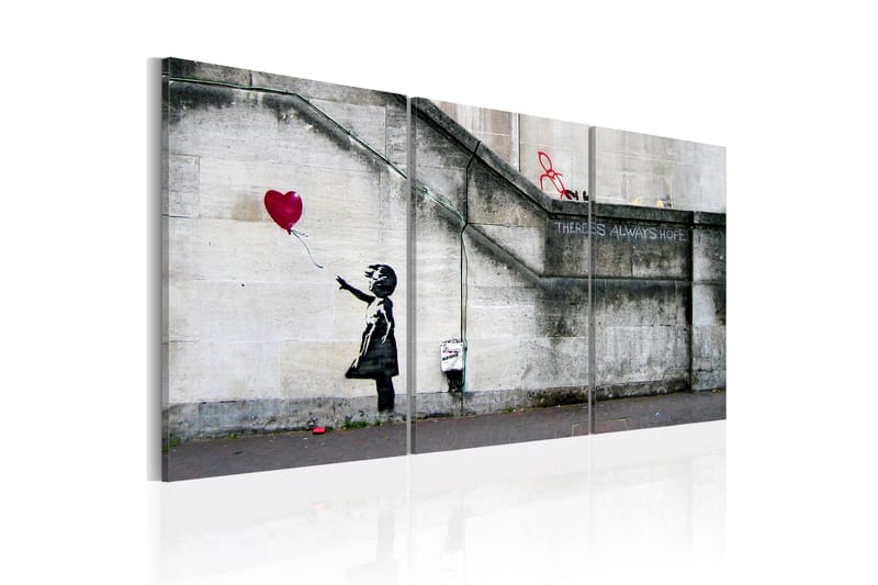 Tavla Det Finns Alltid Hopp Banksy Triptych 60x30, Artgeist sp. z o. o.