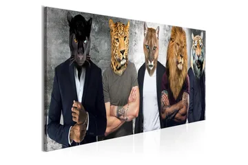 Tavla Different Faces (1 Part) Narrow 135x45 - Inredning & dekor - Tavlor & konst - Canvastavla