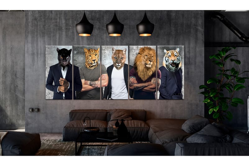 Tavla Different Faces 225X90 Flerfärgad|Vit - Artgeist sp. z o. o. - Inredning & dekor - Tavlor & konst - Canvastavla