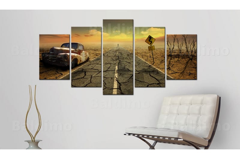 Tavla Difficult Road 200X100 Flerfärgad|Vit - Artgeist sp. z o. o. - Inredning & dekor - Tavlor & konst - Canvastavla