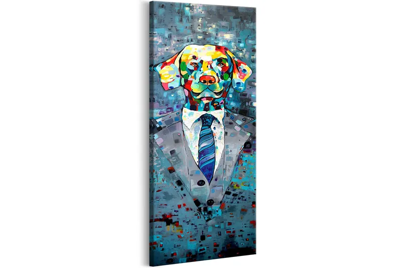 Tavla Dog in a Suit 45x135 - Inredning & dekor - Tavlor & konst - Canvastavla
