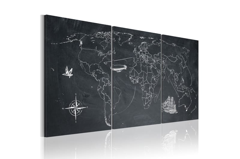 Tavla Efter Fotspår Columbus 60X30 Svart - Artgeist sp. z o. o. - Inredning & dekor - Tavlor & konst - Canvastavla