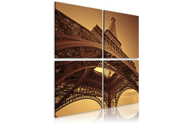 Tavla Eiffeltornet Paris 80X80 Brun - Artgeist sp. z o. o. - Canvastavla