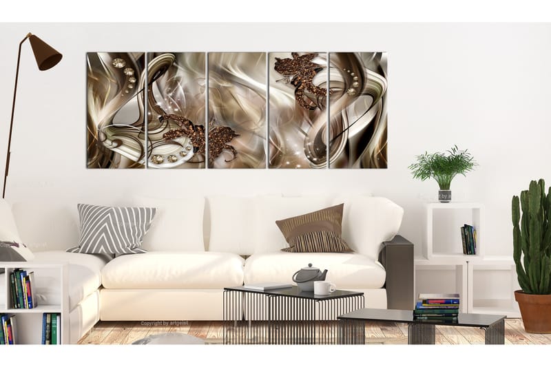 Tavla Elegant Shells 225X90 Flerfärgad|Vit - Artgeist sp. z o. o. - Inredning & dekor - Tavlor & konst - Canvastavla