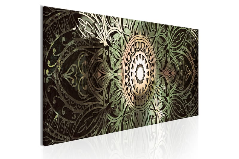 Tavla Emerald Mandala 120X40 Grön|Flerfärgad - Artgeist sp. z o. o. - Canvastavla