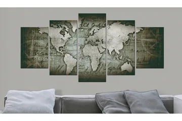 Tavla Emerald Map 100x50 - Artgeist sp. z o. o. - Inredning & dekor - Tavlor & konst - Canvastavla