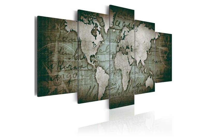 Tavla Emerald Map 100x50, Artgeist sp. z o. o.