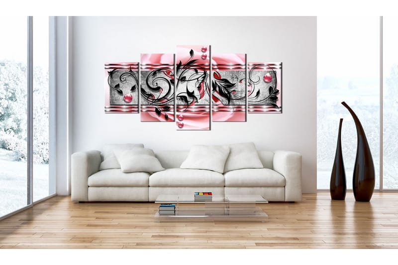 Tavla Emphasis 100X50 Rosa|Röd|Flerfärgad - Artgeist sp. z o. o. - Inredning & dekor - Tavlor & konst - Canvastavla