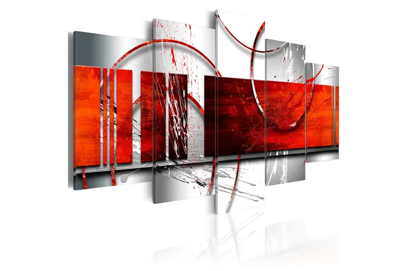 Tavla Emphasis Red Theme 100x50, Artgeist sp. z o. o.