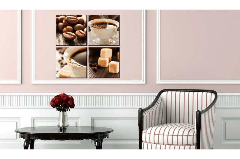 Tavla En Kopp Kaffe 80X80 Flerfärgad - Artgeist sp. z o. o. - Inredning & dekor - Tavlor & konst - Canvastavla