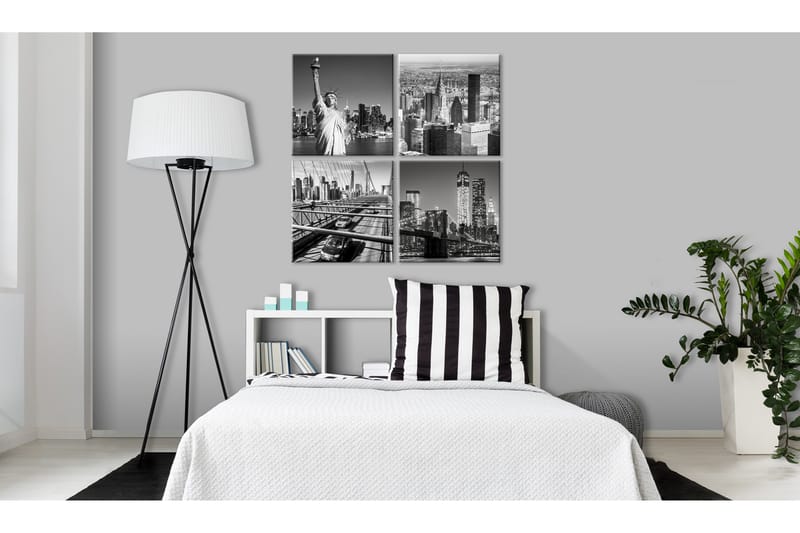 Tavla Faces Of New York 80X80 Vit - Artgeist sp. z o. o. - Inredning & dekor - Tavlor & konst - Canvastavla