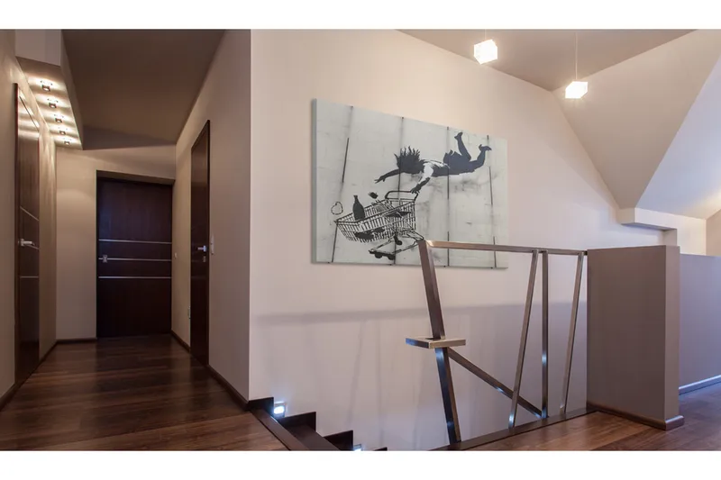 Tavla Falling Woman With Trolley 60X40 Flerfärgad - Artgeist sp. z o. o. - Inredning & dekor - Tavlor & konst - Canvastavla