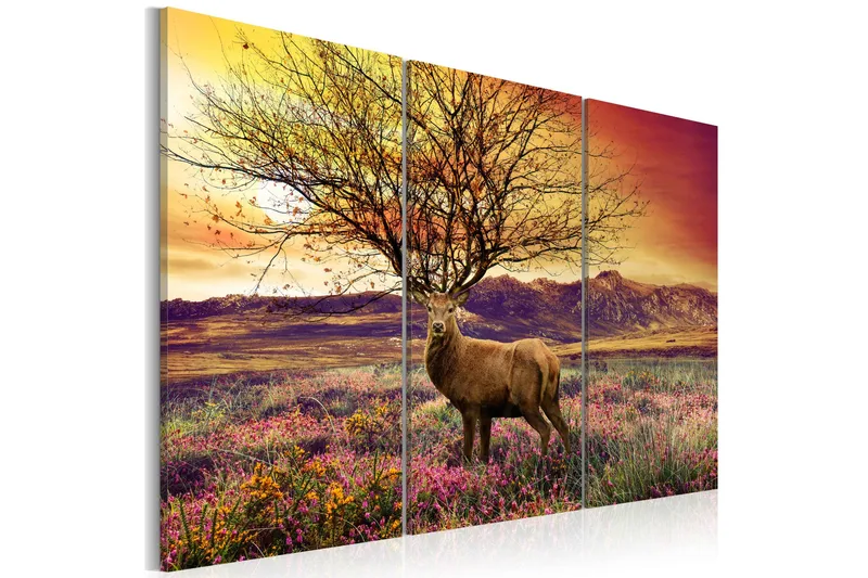 Tavla Fancy Hjorthorn Triptych 120x80, Artgeist sp. z o. o.