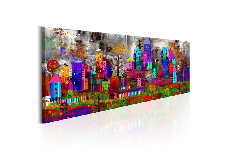 Tavla Fantasy City 135X45 Flerfärgad, Artgeist sp. z o. o.