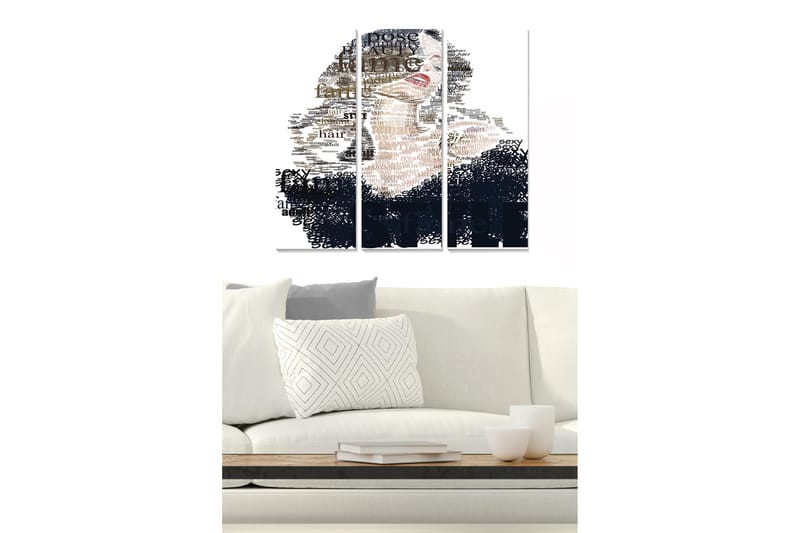 Tavla Fashion 3-Pack Flerfärgad 20X50 - 20x50 cm - Inredning & dekor - Tavlor & konst - Canvastavla