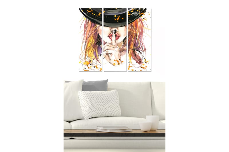 Tavla Fashion 3-Pack Flerfärgad 20X50 - 20x50 cm - Inredning & dekor - Tavlor & konst - Canvastavla
