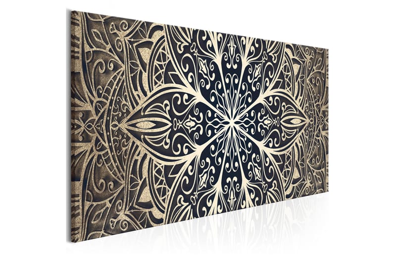 TAVLA Feathers (1 Part) Brown Narrow 120x40 - Artgeist sp. z o. o. - Inredning & dekor - Tavlor & konst - Canvastavla
