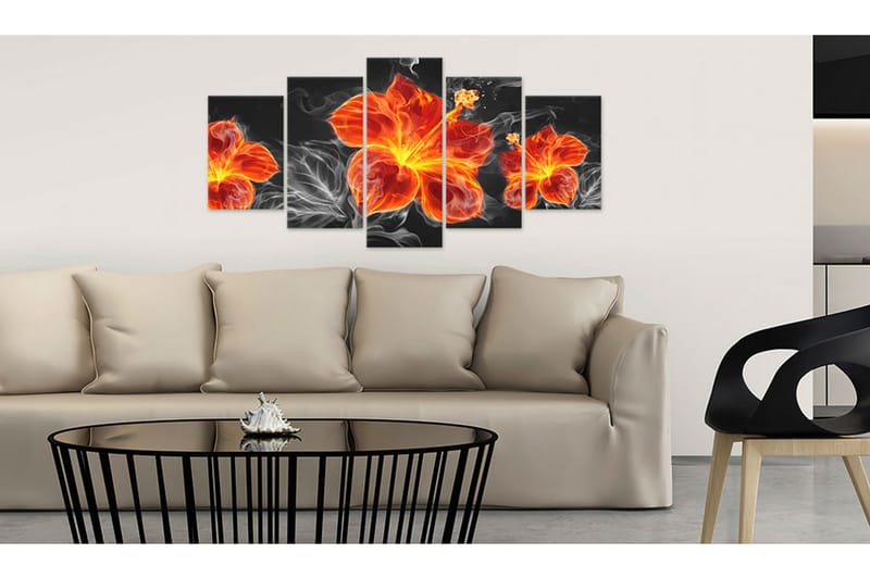 Tavla Fire Lily 100X50 Flerfärgad - Artgeist sp. z o. o. - Inredning & dekor - Tavlor & konst - Canvastavla