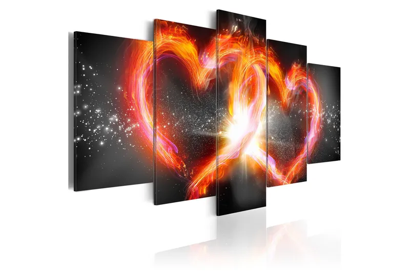 Tavla Flame Of Love 100x50, Artgeist sp. z o. o.