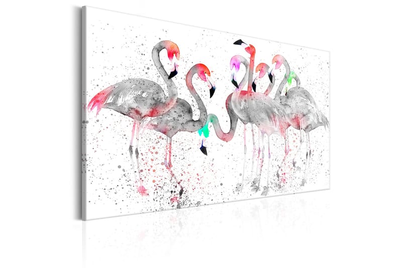 Tavla Flamingoes Dance 90x60 - Artgeist sp. z o. o. - Inredning & dekor - Tavlor & konst - Canvastavla