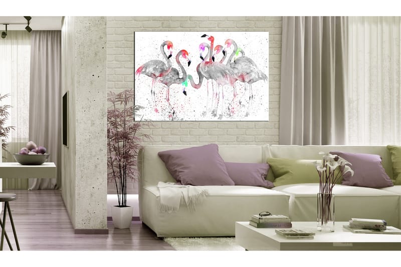 Tavla Flamingoes Dance 90x60, Artgeist sp. z o. o.