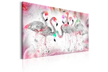 Tavla Flamingoes Family 120x80 - Artgeist sp. z o. o. - Inredning & dekor - Tavlor & konst - Canvastavla