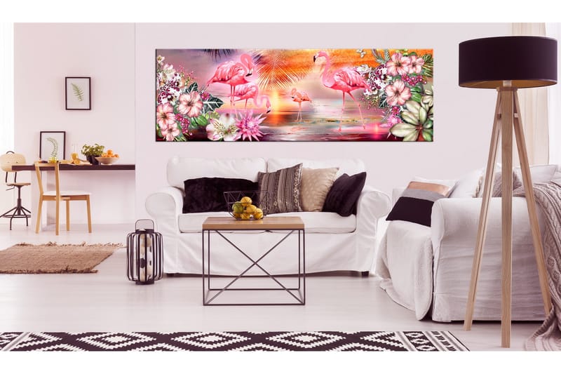 Tavla Flamingoes Land 150X50 Flerfärgad - Artgeist sp. z o. o. - Inredning & dekor - Tavlor & konst - Canvastavla
