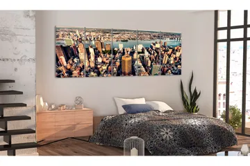 Tavla Flight Over New York 200x80 - Artgeist sp. z o. o. - Inredning & dekor - Tavlor & konst - Canvastavla