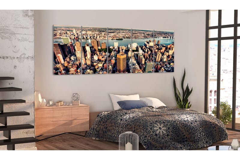 Tavla Flight Over New York 200x80 - Artgeist sp. z o. o. - Inredning & dekor - Tavlor & konst - Canvastavla