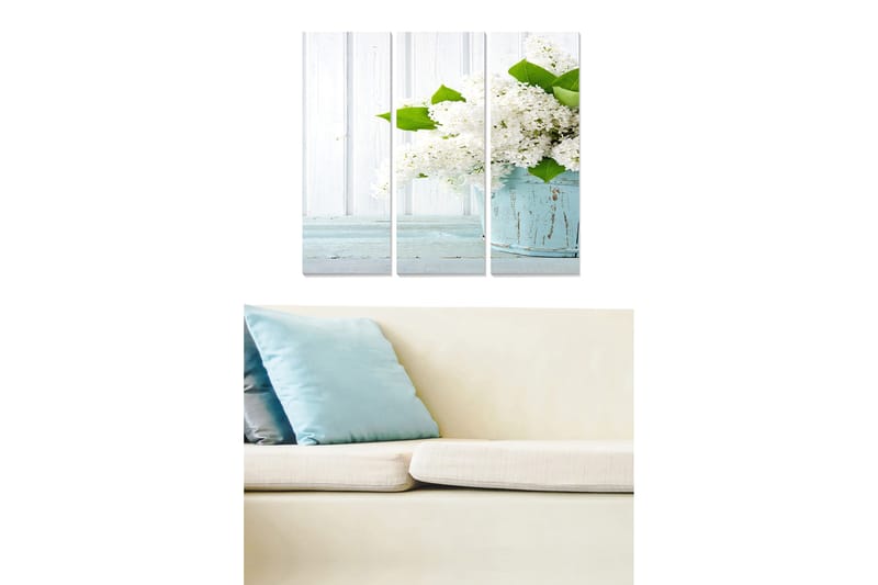 Tavla Floral 3-pack Flerfärgad - 20x50 cm - Inredning & dekor - Tavlor & konst - Canvastavla