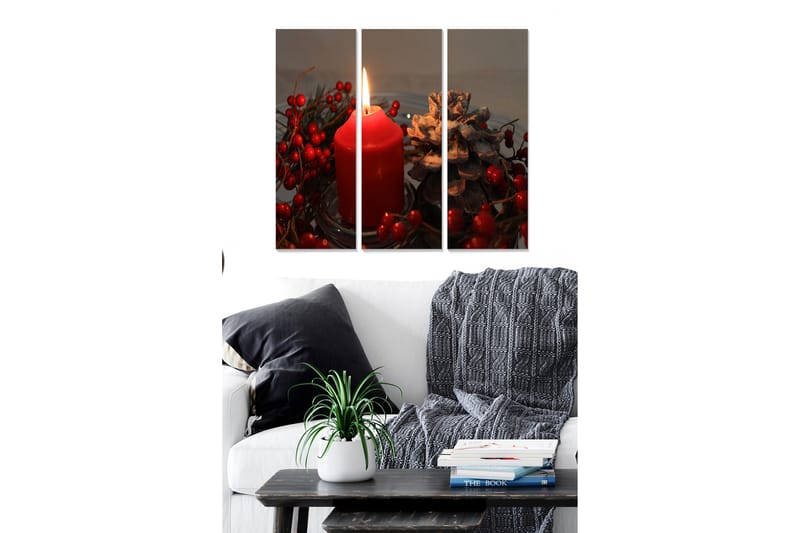 Tavla Floral 3-Pack Flerfärgad 20X50 - 20x50 cm - Inredning & dekor - Tavlor & konst - Canvastavla