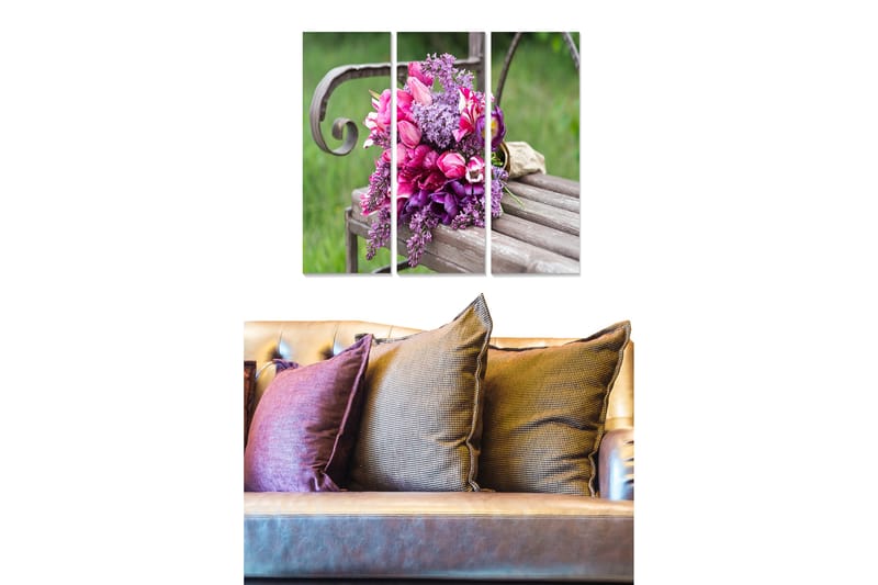 Tavla Floral 3-Pack Flerfärgad 20X50 - 20x50 cm - Inredning & dekor - Tavlor & konst - Canvastavla