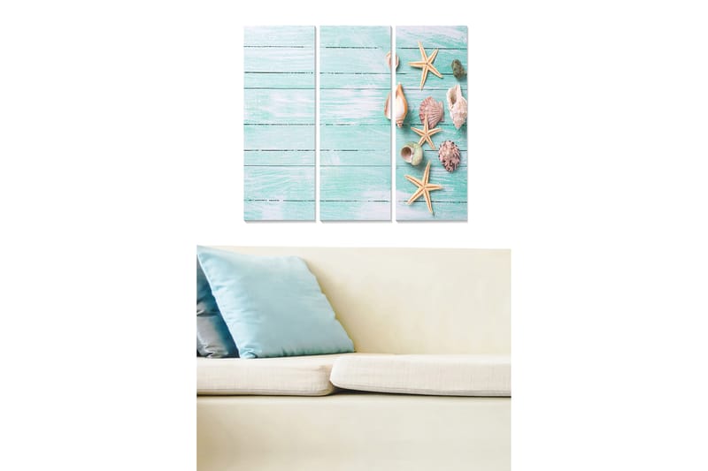 Tavla Floral 3-Pack Flerfärgad 20X50 - 20x50 cm - Inredning & dekor - Tavlor & konst - Canvastavla