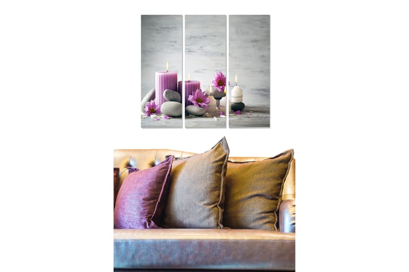 Tavla Floral 3-Pack Flerfärgad 20X50 - 20x50 cm - Inredning & dekor - Tavlor & konst - Canvastavla
