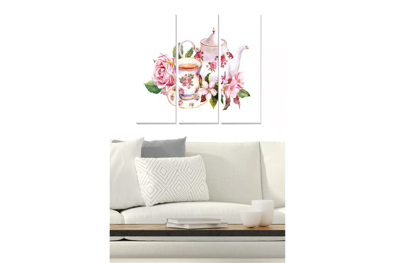 Tavla Floral 3-Pack Flerfärgad 20X50 - 20x50 cm - Inredning & dekor - Tavlor & konst - Canvastavla