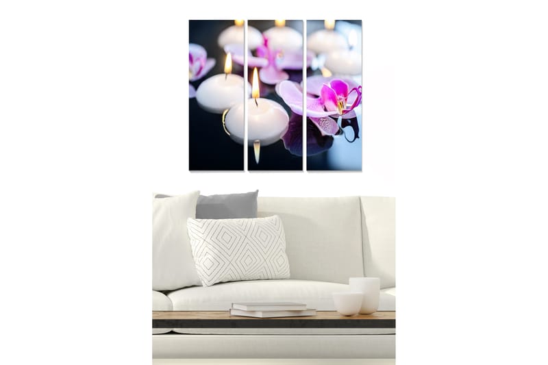Tavla Floral 3-Pack Flerfärgad 20X50 - 20x50 cm - Inredning & dekor - Tavlor & konst - Canvastavla