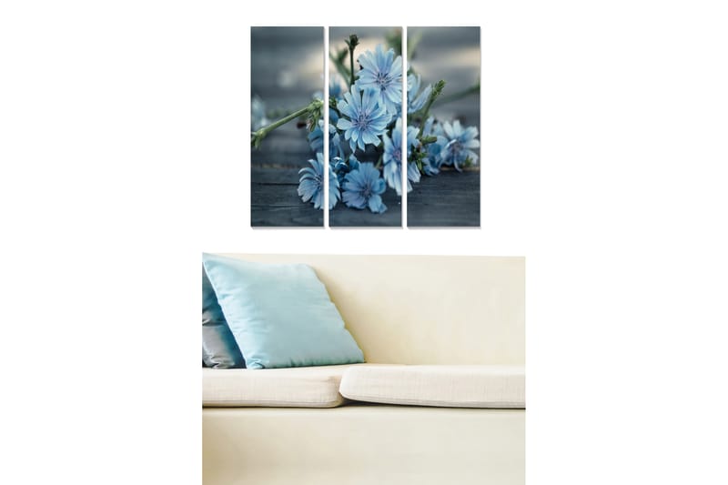 Tavla Floral 3-Pack Flerfärgad 20X50 - 20x50 cm - Canvastavla