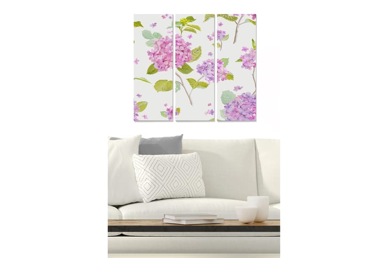Tavla Floral 3-Pack Flerfärgad 20X50 - 20x50 cm - Inredning & dekor - Tavlor & konst - Canvastavla