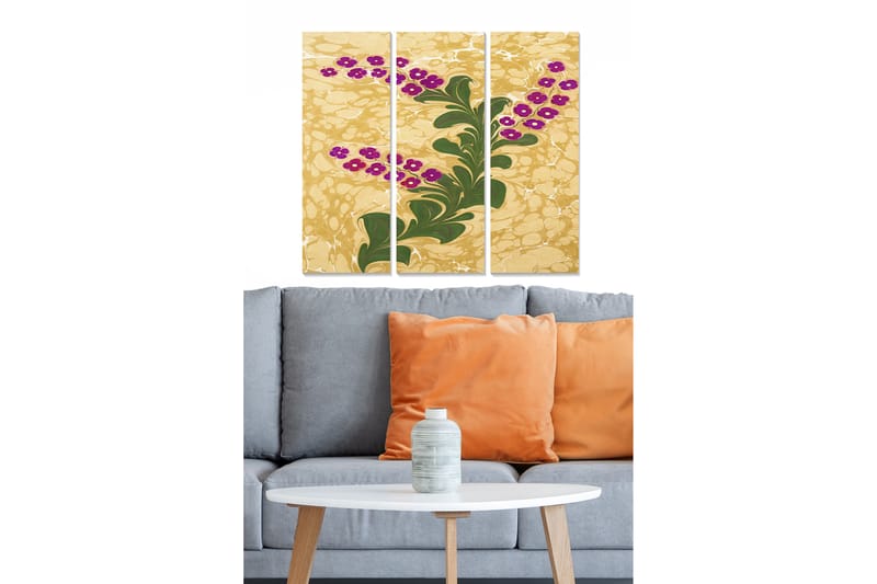 Tavla Floral 3-Pack Flerfärgad 20X50 - 20x50 cm - Inredning & dekor - Tavlor & konst - Canvastavla