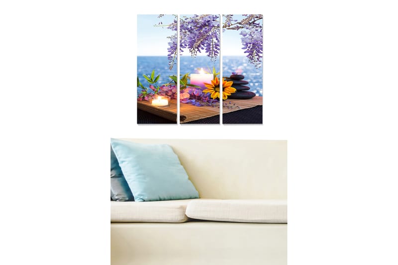 Tavla Floral 3-Pack Flerfärgad 20X50 - 20x50 cm - Inredning & dekor - Tavlor & konst - Canvastavla