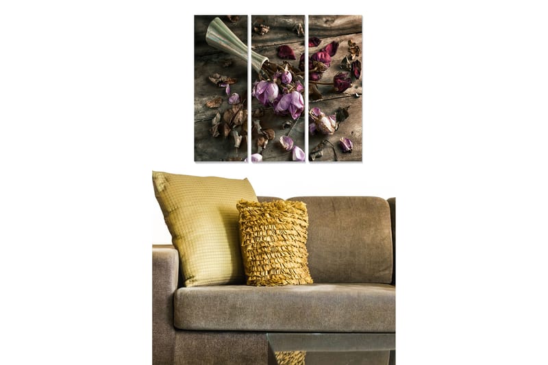 Tavla Floral 3-Pack Flerfärgad 20X50 - 20x50 cm - Inredning & dekor - Tavlor & konst - Canvastavla