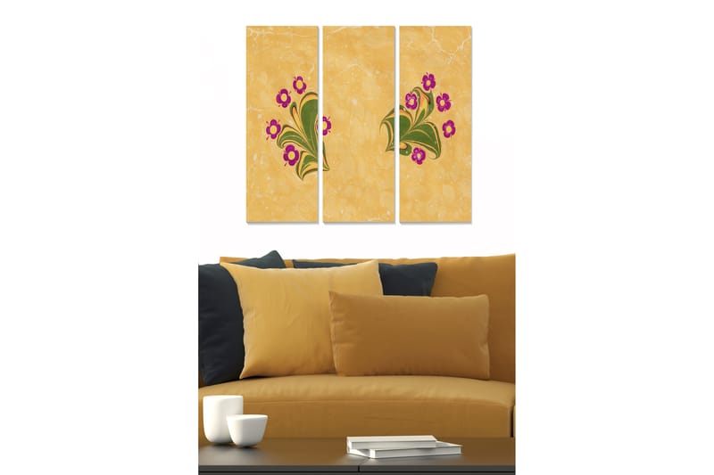 Tavla Floral 3-Pack Flerfärgad 20X50 - 20x50 cm - Inredning & dekor - Tavlor & konst - Canvastavla